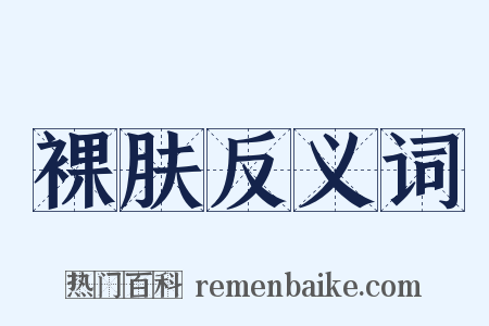 裸肤反义词是什么意思的图片